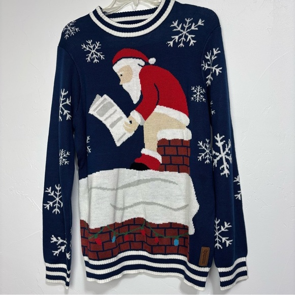 Tipsy Elves Other - TipsyElves Adult Medium Novelty Funny Ugly Christmas Sweater Santa Chimney Men